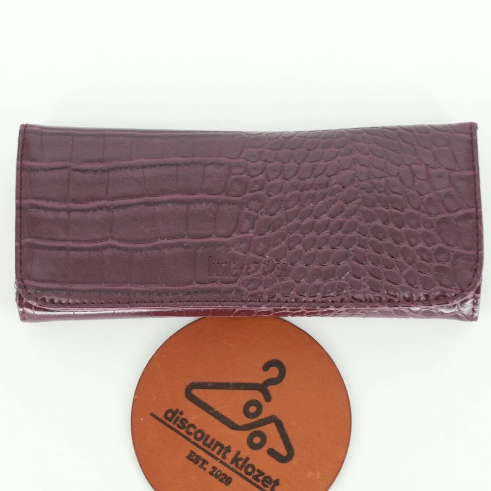 Lune+Aster Jet Set Brush Collection 5-Piece Makeup Set with Plum Croc Case NEW